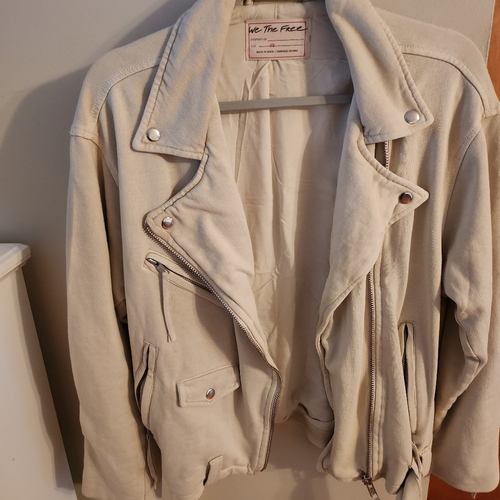 Free People Rebel Rebel Cotton Moto jacket XS